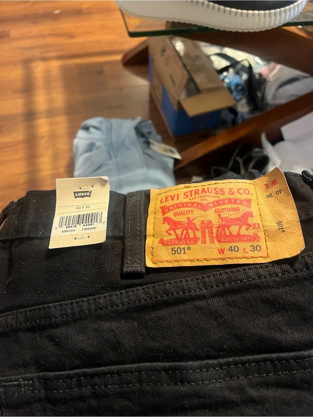 Levi's 501 Black Straight Men's Jeans 40x30